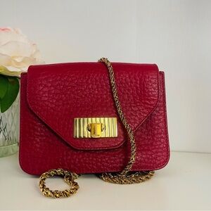 Chloe mini crossbody leather red bag